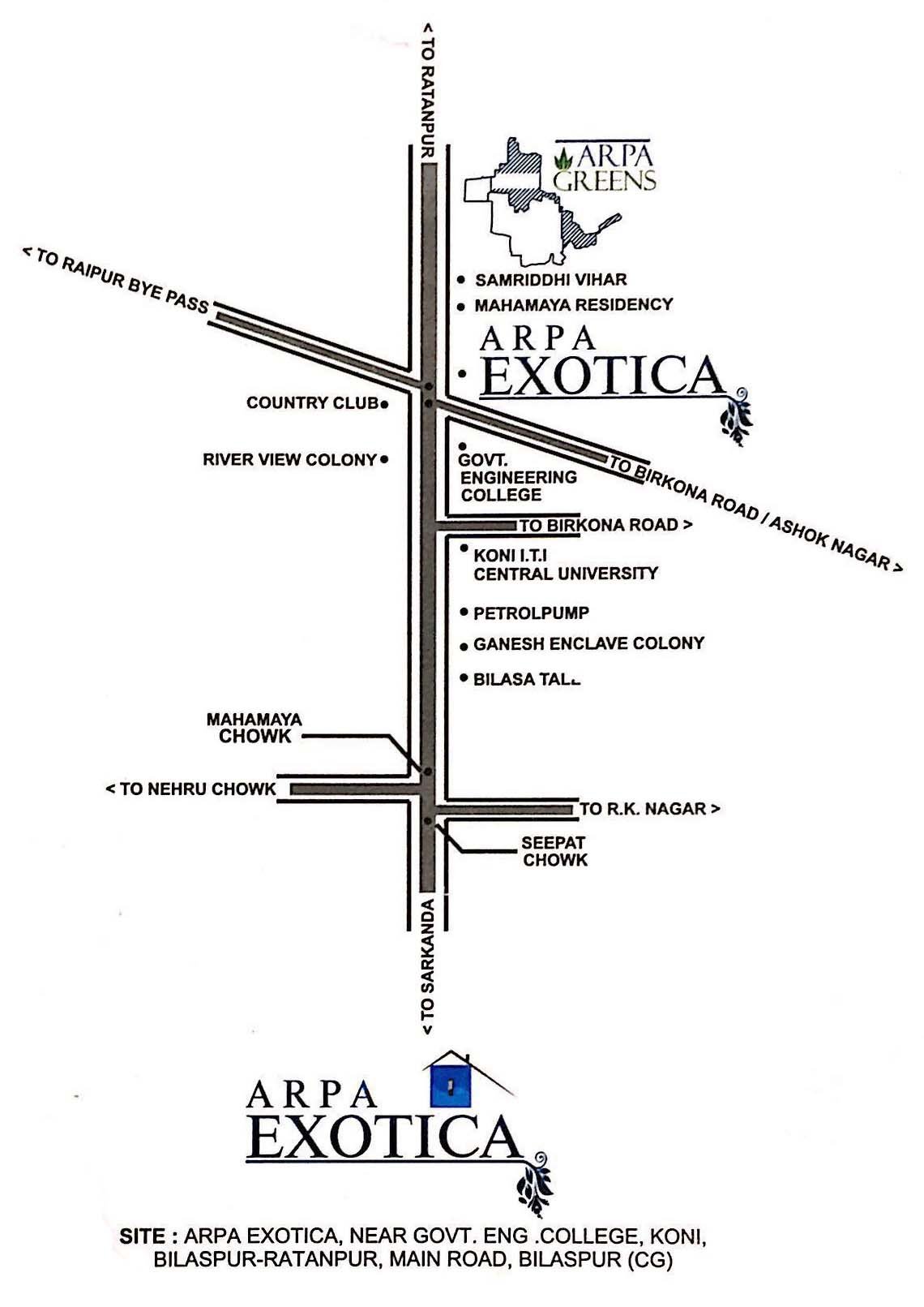 Arpa Exotica  Location Map